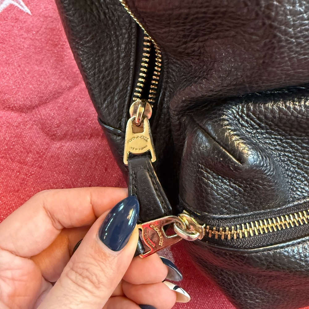 Coach 29004 Charlie Pebble Letter Black Backpack - Picture 5 of 16